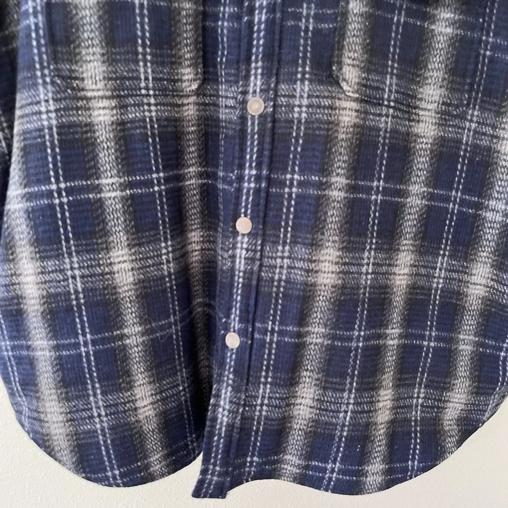 American Eagle Y2K Flannel Vest Sz XL Wool Sherpa Plaid Vintage Tartan Outdoor